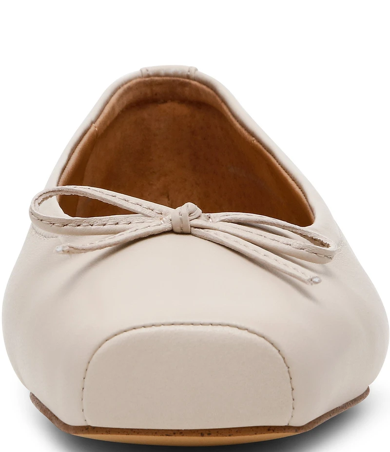 Steve Madden Eleve Nappa Leather Square Toe Ballet Flats