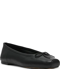 Steve Madden Eleve Nappa Leather Square Toe Ballet Flats