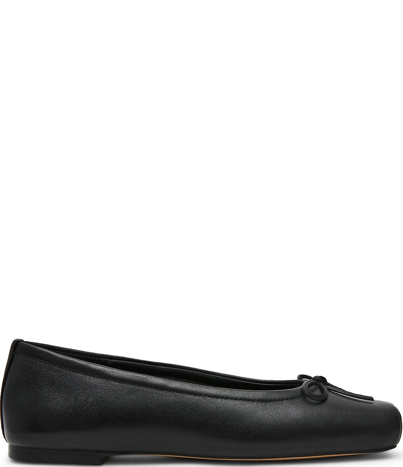 Steve Madden Eleve Nappa Leather Square Toe Ballet Flats