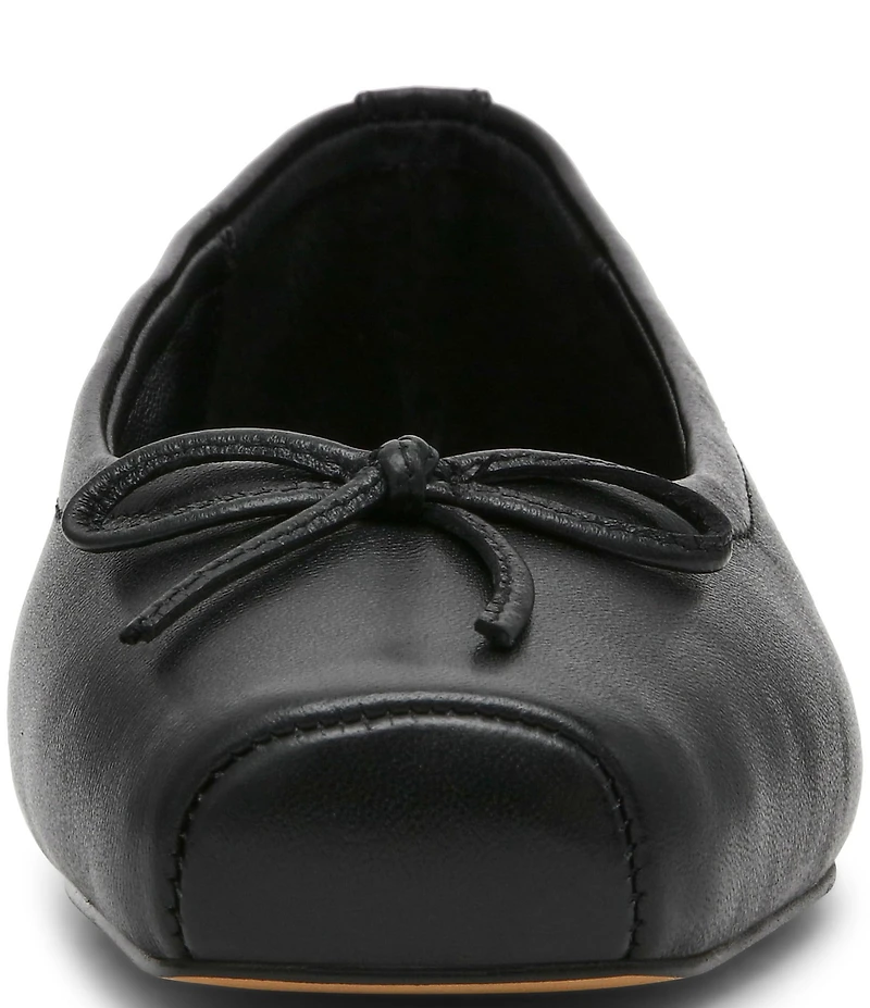 Steve Madden Eleve Nappa Leather Square Toe Ballet Flats