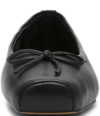 Steve Madden Eleve Nappa Leather Square Toe Ballet Flats