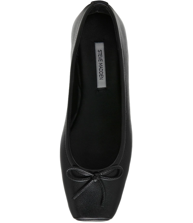 Steve Madden Eleve Nappa Leather Square Toe Ballet Flats
