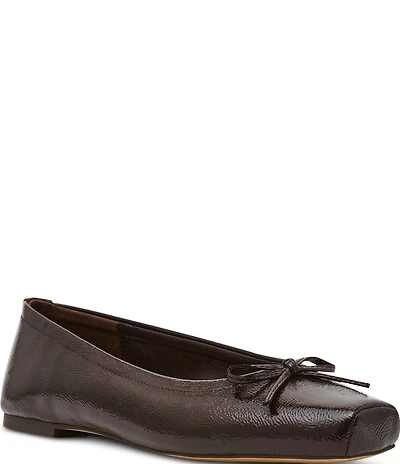 Steve Madden Eleve Patent Leather Square Toe Ballet Flats