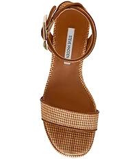 Steve Madden Elida Woven Raffia Platform Dress Sandals
