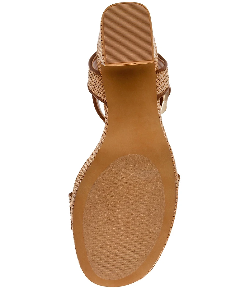 Steve Madden Elida Woven Raffia Platform Dress Sandals