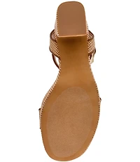 Steve Madden Elida Woven Raffia Platform Dress Sandals