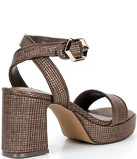 Steve Madden Elida Woven Raffia Platform Dress Sandals