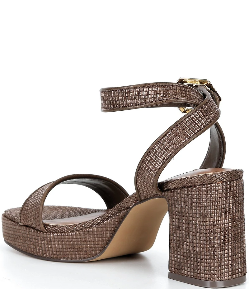 Steve Madden Elida Woven Raffia Platform Dress Sandals