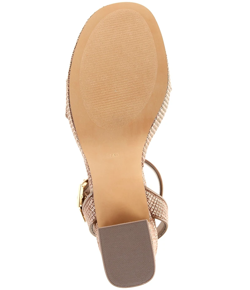 Steve Madden Elida Woven Raffia Platform Dress Sandals