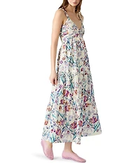 Steve Madden Eliora V-Neck Sleeveless Tiered Poplin Maxi Dress