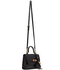 Steve Madden Elloise Crocodile Embossed Belted Charm Satchel Bag