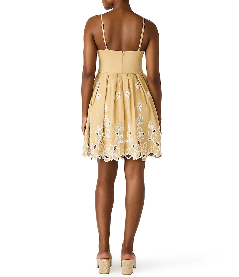Steve Madden Emelia Embroidered Floral Sleeveless Mini Dress