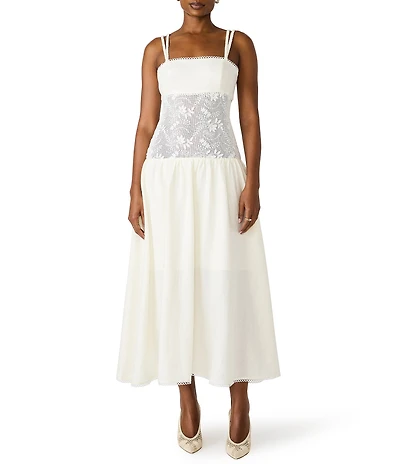 Steve Madden Enza Drop Waist Midi Dress