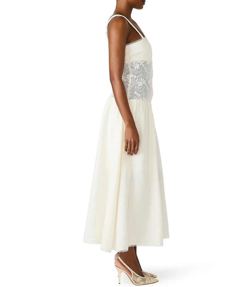 Steve Madden Enza Drop Waist Midi Dress