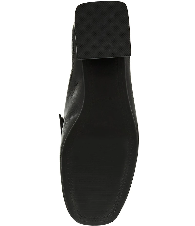 Steve Madden Estee Crinkle Patent Leather Block Heel Penny Loafer Pumps
