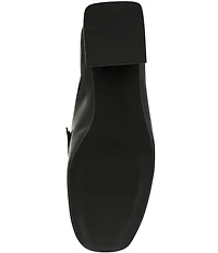 Steve Madden Estee Crinkle Patent Leather Block Heel Penny Loafer Pumps