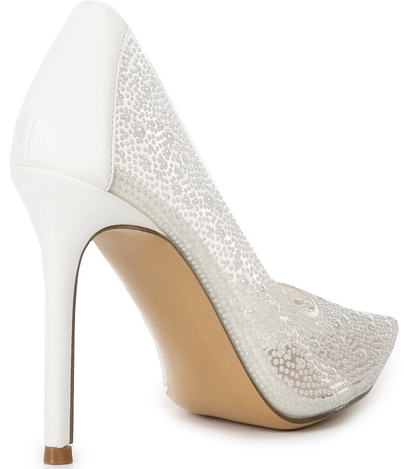Steve Madden Evelyn-P Clear Pearl Stiletto Pumps