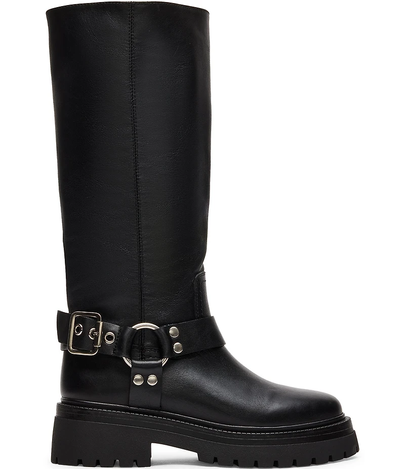 Steve Madden Everest Leather Tall Moto Engineer Boots