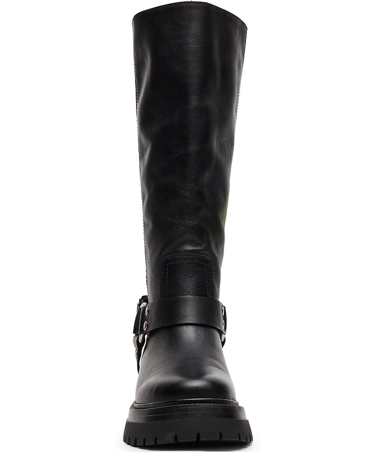Steve Madden Everest Leather Tall Moto Engineer Boots