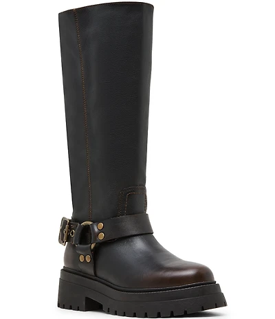 Steve Madden Everest Leather Tall Moto Engineer Boots