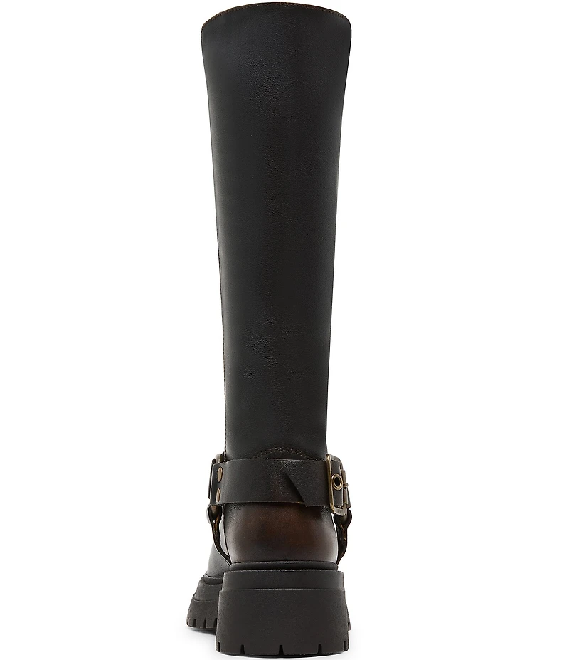 Steve Madden Everest Leather Tall Moto Engineer Boots