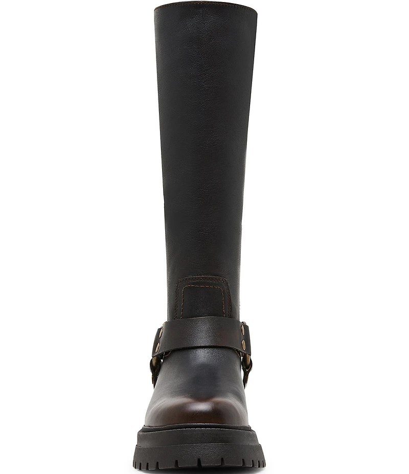 Steve Madden Everest Leather Tall Moto Engineer Boots