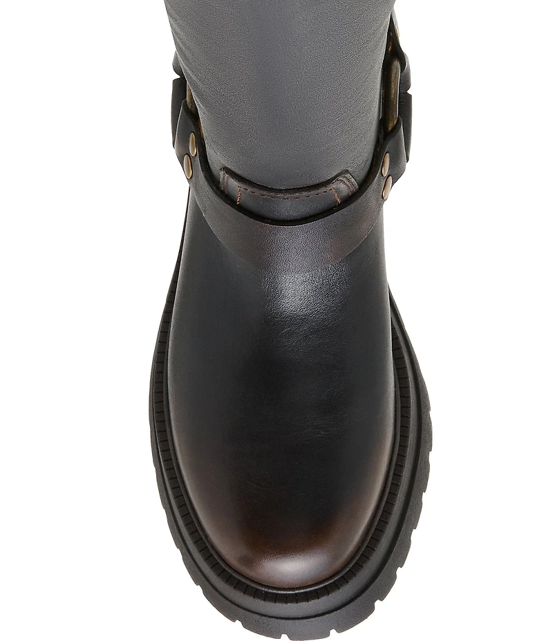 Steve Madden Everest Leather Tall Moto Engineer Boots