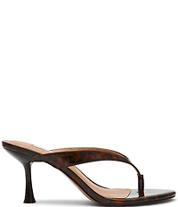 Steve Madden Faroh Tortoise Print Patent Thong Dress Sandals
