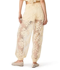 Steve Madden Faya Lace High Rise Balloon Wide Leg Pants