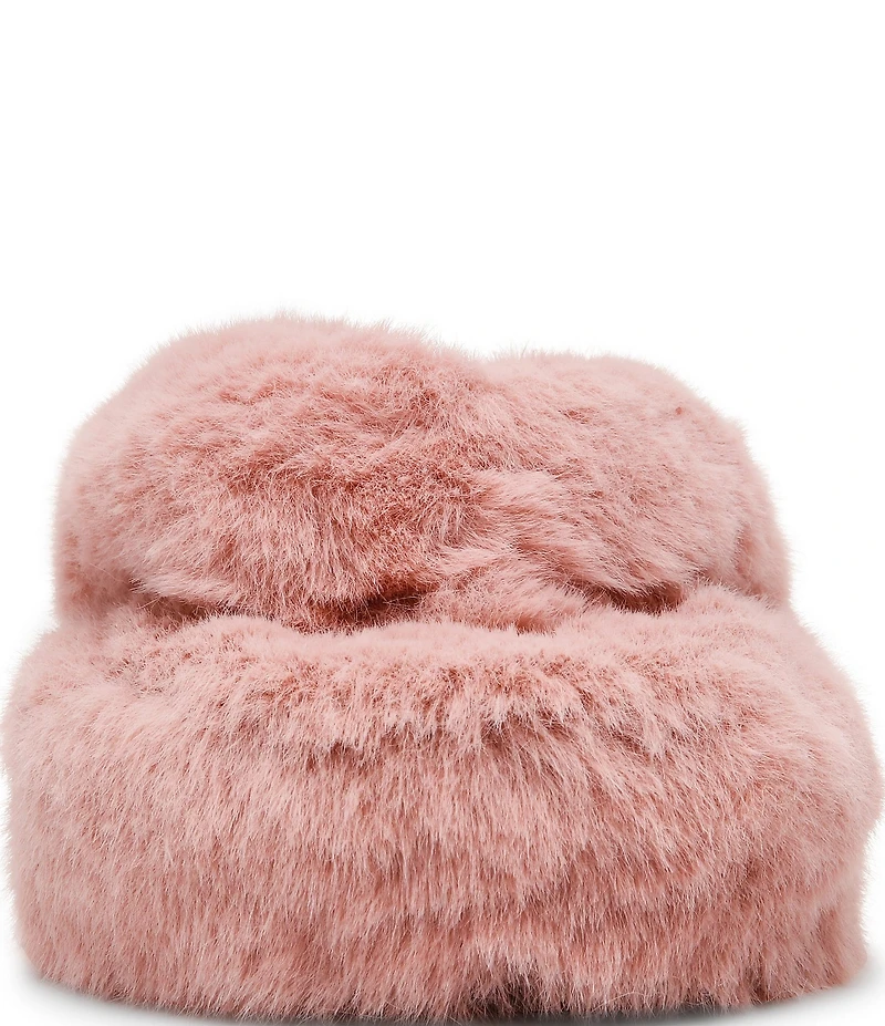 Steve Madden Fizzy Faux Fur Thong Slippers