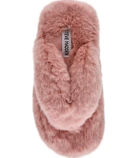 Steve Madden Fizzy Faux Fur Thong Slippers