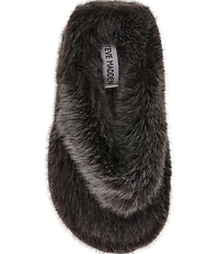 Steve Madden Fizzy Faux Fur Thong Slippers