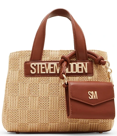 Steve Madden Flores Small Straw Box Satchel Bag