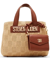 Steve Madden Flores Small Straw Box Satchel Bag