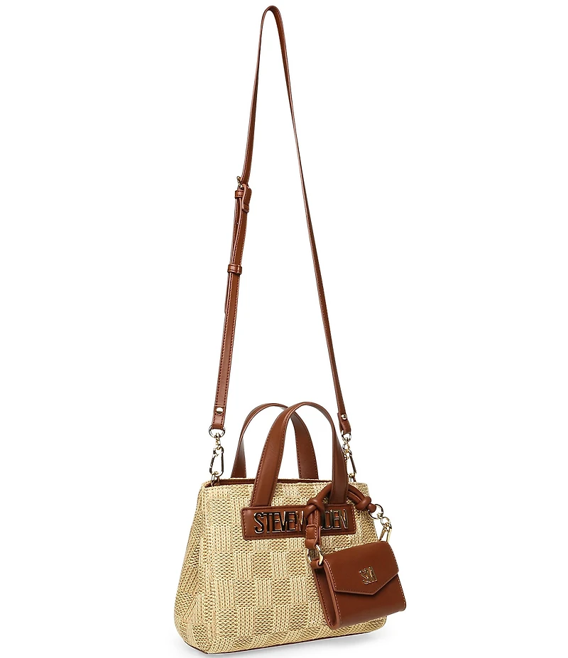 Steve Madden Flores Small Straw Box Satchel Bag