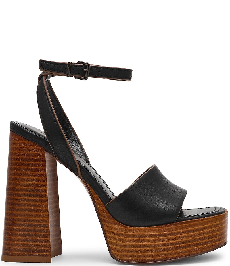 Steve Madden Floria Leather Ankle Strap Platform Sandals