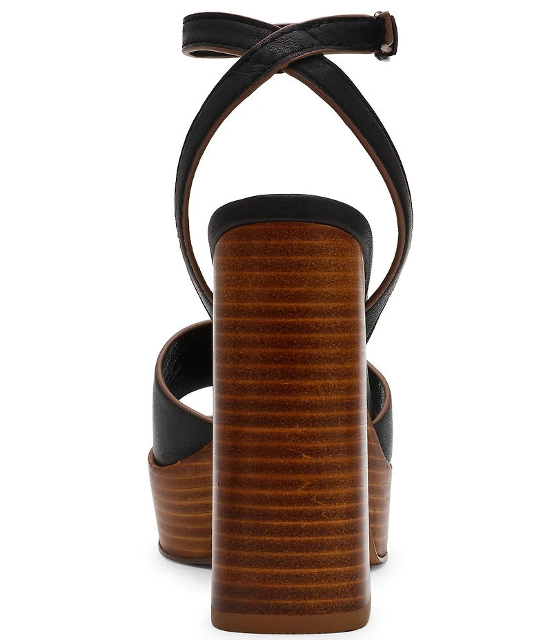 Steve Madden Floria Leather Ankle Strap Platform Sandals