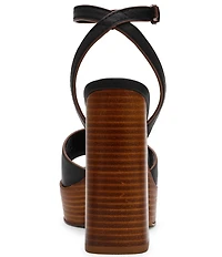 Steve Madden Floria Leather Ankle Strap Platform Sandals