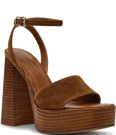 Steve Madden Floria Suede Ankle Strap Platform Sandals