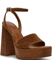 Steve Madden Floria Suede Ankle Strap Platform Sandals