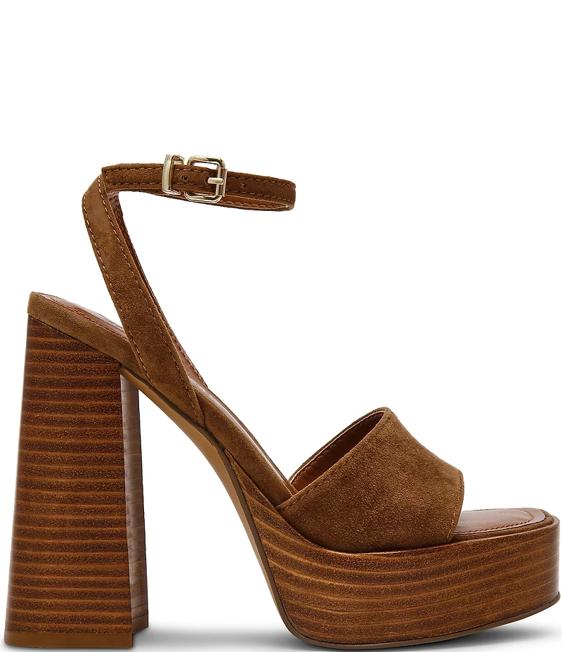 Steve Madden Floria Suede Ankle Strap Platform Sandals