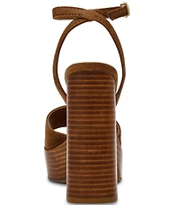 Steve Madden Floria Suede Ankle Strap Platform Sandals