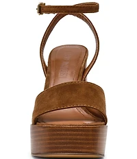 Steve Madden Floria Suede Ankle Strap Platform Sandals