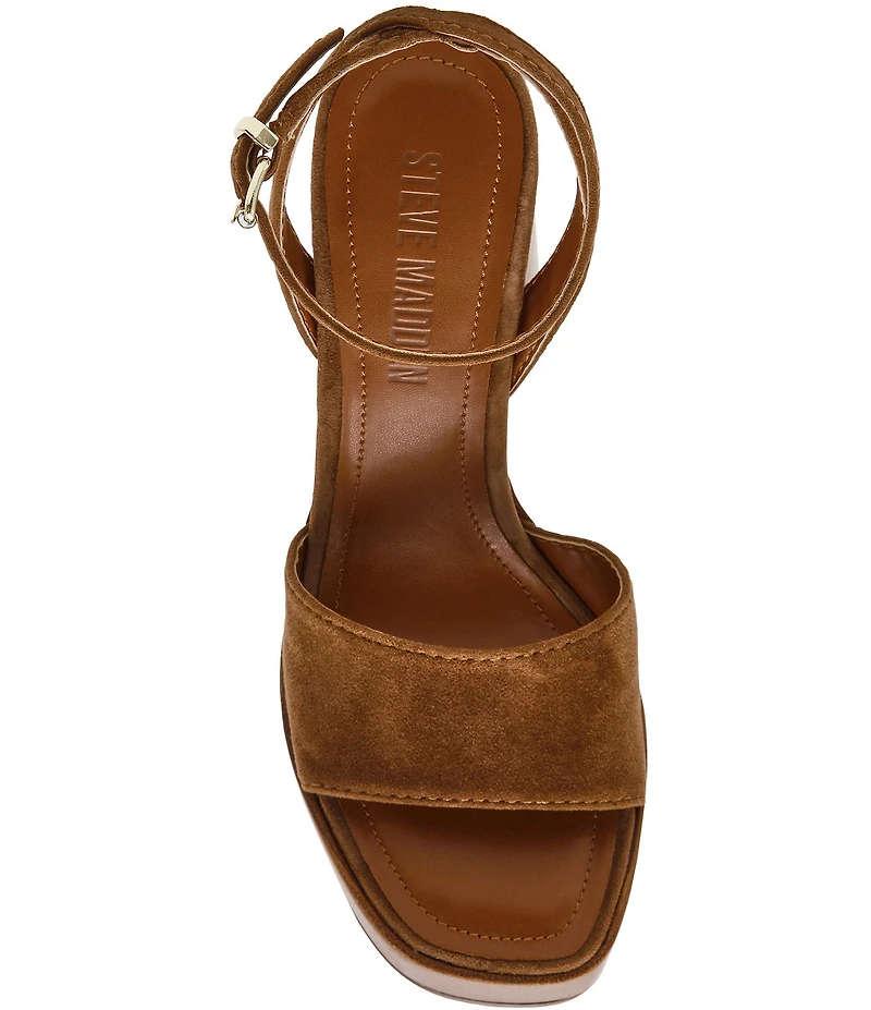 Steve Madden Floria Suede Ankle Strap Platform Sandals