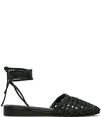 Steve Madden Flutter Woven Ankle Wrap Mules