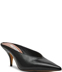 Steve Madden Fonza Leather High Vamp Pointed Toe Dress Mules