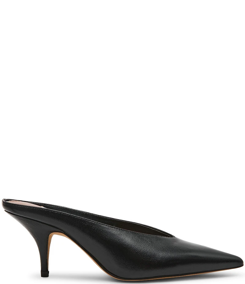 Steve Madden Fonza Leather High Vamp Pointed Toe Dress Mules