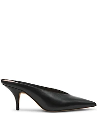Steve Madden Fonza Leather High Vamp Pointed Toe Dress Mules