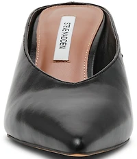 Steve Madden Fonza Leather High Vamp Pointed Toe Dress Mules