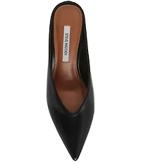 Steve Madden Fonza Leather High Vamp Pointed Toe Dress Mules